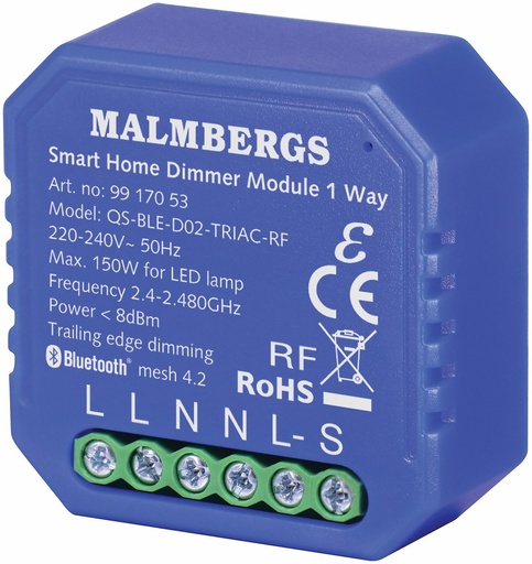 [9917053] BLUETOOTH SMART DÅSEDÆMPER, INKL. RF, 150W LED
