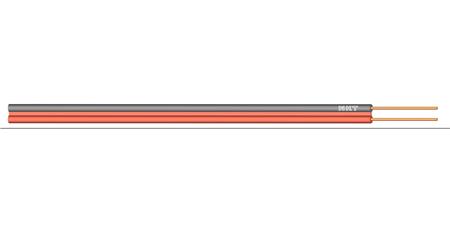 [3032305204] LEDNING 2X0,75 PVTAU RØD/SORT S100