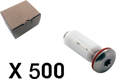 [1914302547] DÆKSELSKRUE M/SKIVE 500 STK.