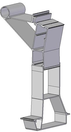 [5478006343] MODUL STØTTEFOD R 13° 150-30 ALU