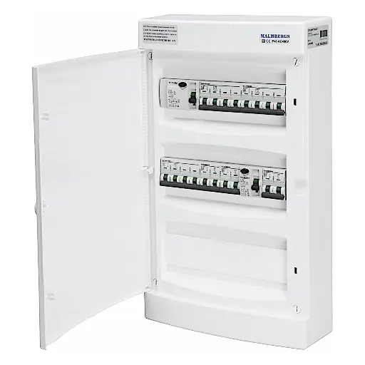 [2199966D] Færdigmonteret gruppetavle – 2x16A 3P+N + 1x10A 3P