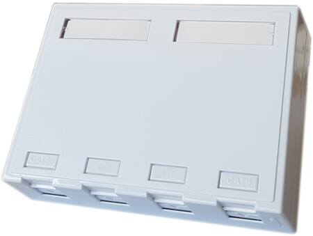 [0886110101] OFFICE BOKS 4 PORT HVID