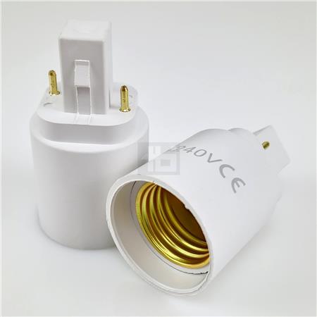 [5401041048] FATNINGSADAPTER PLAST G24D-E27 2-PINS