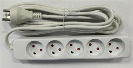 [0878100734] STIKDÅSE 5R M. JORD 5 M HVID