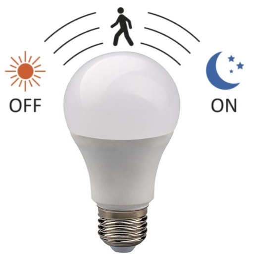 [784185] DIOLUX 8,5W mat 830 E27 806lm 160° m/skumringssens
