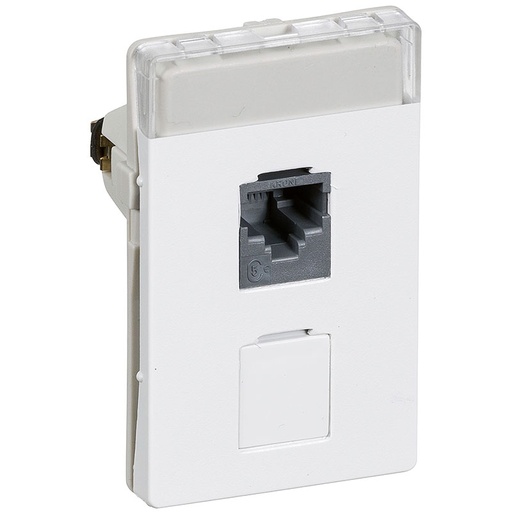 [1088002427] LK Fuga dataudtag rj 45 T3 m.1 stik.cat 5 hvid