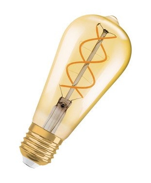 [5657034660] OSRAM Vintage 1906 LED edison spiral 4,5W/820 E27  guld dæmpbar