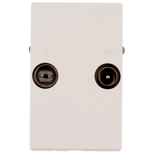 [8287234400] TD260E Antenneudtag TV og Radio slutdåse - hvid