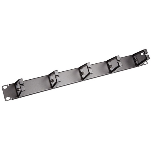 [0986125650] Kabelordner 19" 5 ringe sort 1HE