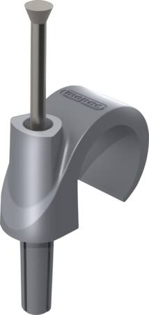 [0839106544] PLUGCLIP 16-19MM GRÅ MED SØM