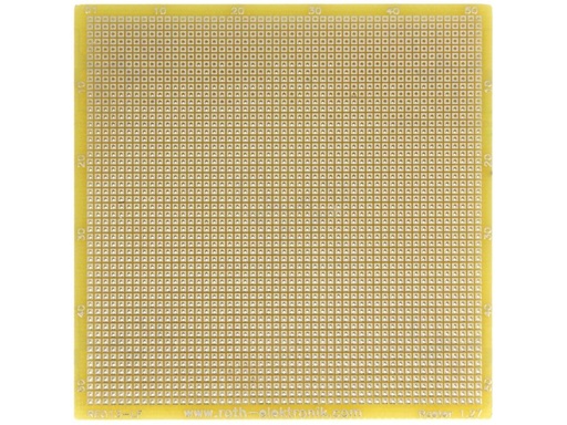[H53452] Hulprint - 69x70mm, enkeltsidet, 1-huls øer, 1,27mm