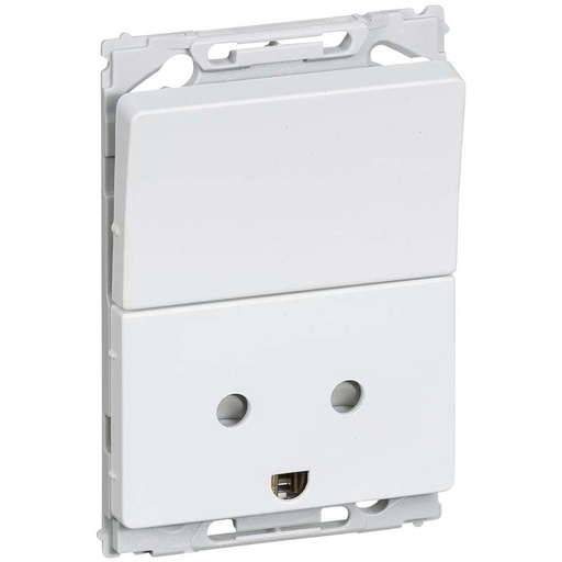 [1017026623] Opus 66 stikkontankt 1½ modul hvid