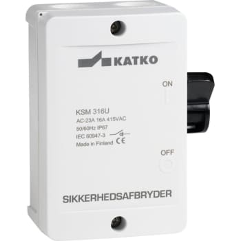 [1418328438] Sikkerhedsafbryder 16A 3P grå/sort KSM316U/2xM20