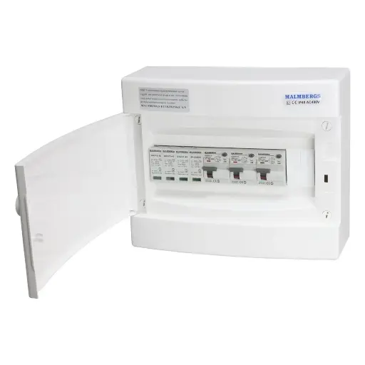 [2199982D] Færdigmonteret gruppetavle - 3xKombi 10A 1P+N + Transient