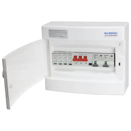 [2199984D] Færdigmonteret gruppetavle - 1xKombi 10A 3P+N + 2xKombi 10A 1P+N + Transient