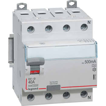 [3922318615] Fejlstrømsafbryder DX3 PFI 40A 100mA, 4P, 4M, 10kA, type A