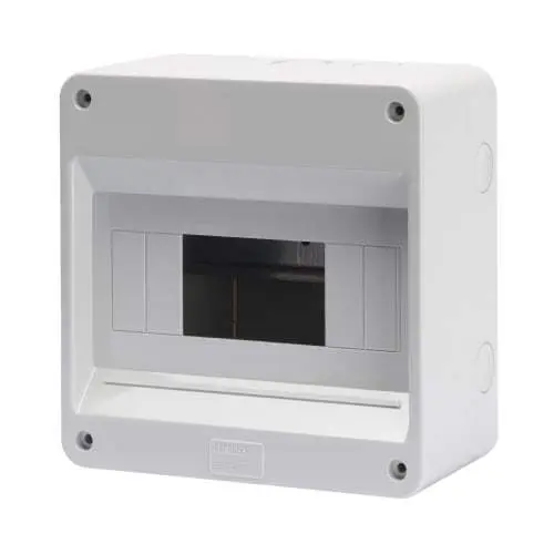 [4216400267] Gruppetavle 8 Modul Grå uden Låge, IP40