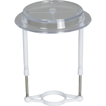 [6249100228] Skærmstativ, hvid plast, Ø40mm, forskydelig 14 - 21 cm