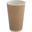 [33117003543] Kaffebæger Gastro pap/PE 16 oz ripple wall 13,4cm Ø9cm 48cl brun