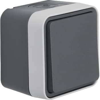 [7917044835] Berker Trykkontakt komplet grå W.1 IP55