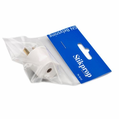 [793061] Lampe stikprop m/jord hvid