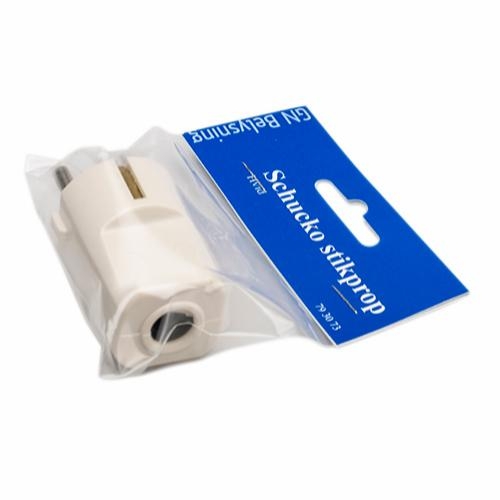 [793073] Schuko stikprop hvid 250V