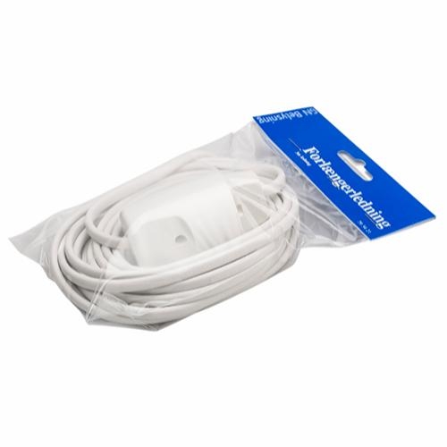 [793421] Forlængerledning u/jord 5m hvid