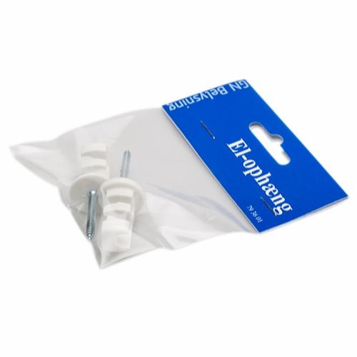 [793601] El-ophæng m/skrue hvid 2 stk.