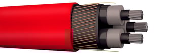 [5731103611] Mellemspændingskabel PEX-AL-CT RM 3X240/35 rød 12KV