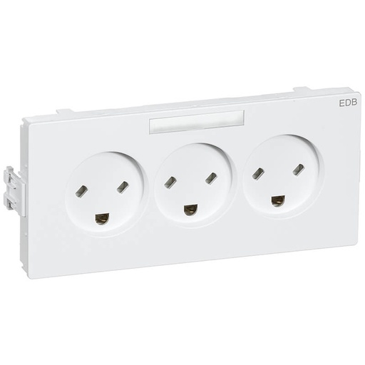 [1017034880] LK Clic line  stikkontakt trippel EDB  m. j hvid