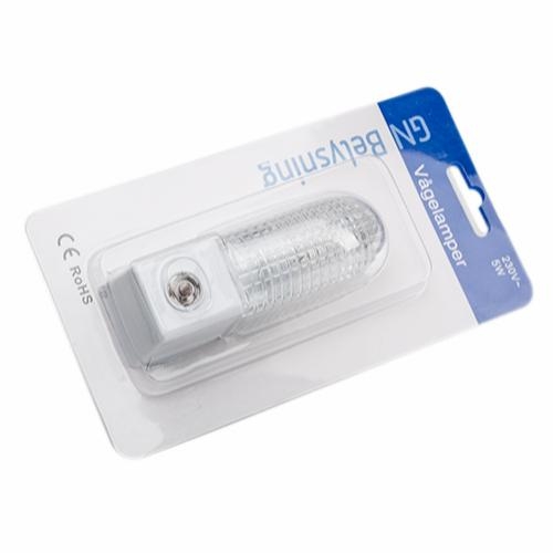 [884501] Vågelampe med skumringssensor 5W hvid
