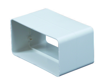 [7800443059] Flad Samlemuffe til kanal 55 x 110mm Hvid PVC