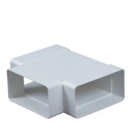 [7878101891] UNITE flad 75 x 150 mm T-stykke Hvid PVC