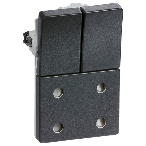 [1017036749] Fuga Stikkontakt dobbelt 2-pol koksgrå