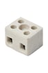 [7800437025] Kronemuffe porcelæn 6 mm2 (massiv) 2 polet med hul 