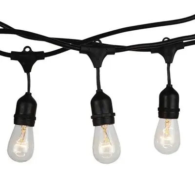 [EG4183-0] V-Tac Lyskæde til 10 E27 Pærer - 5m, IP54, 230V, uden Lyskilde