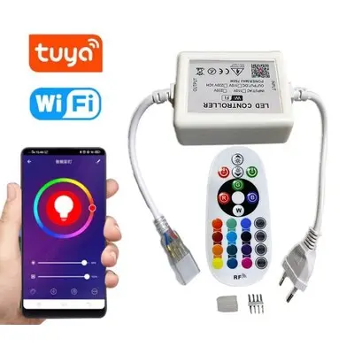 [EG4556-0] WiFi Smart Home controller til 230V RGB 8x16 Neon Flex - Inkl. endeprop, memory funktion - Rækkevidde op til 50 m