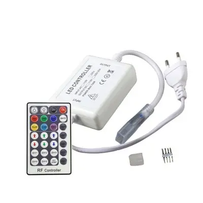 [EG4557-0] RGB 8x16 Neon flex kontroller med fjernbetjening - Inkl. endeprop, 230V, memory funktion, radiostyret, 50m rækkevidde