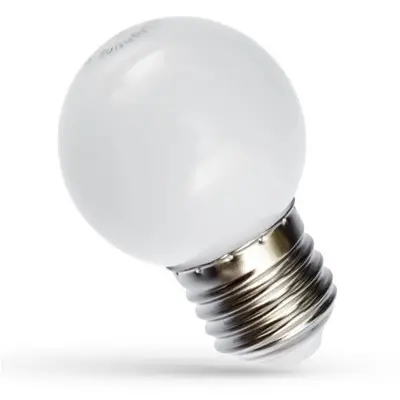 [EG6217-0] Spectrum 1W LED dekorationspære - Hvid, G45, E27 (230V, 40lm, RA80)