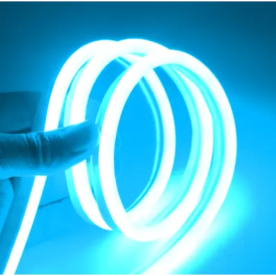 [EG8721-0] Lyseblå Neon Flex LED-stripe - 5m, 8W/m, vandtæt, 12V