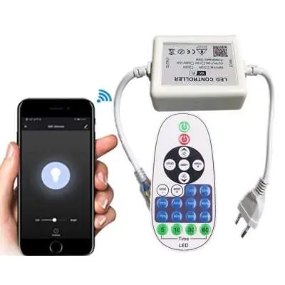 [EG12132-0] 230V WiFi Smart Home dæmper - Inkl. endeprop, til 230V (COB), memory funktion, max 50 m.