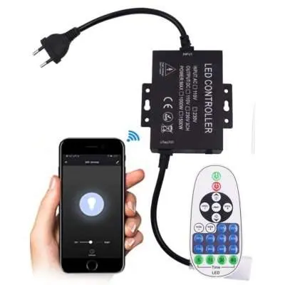 [EG12137-0] 230V WiFi Smart Home dæmper inkl. endeprop (COB), memory funktion - op til 80 m