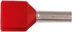 [7821350479] Isoleret ABIKO TWIN-terminalrør KA1,5-8ETW2, 1,5mm2 L8, Rød