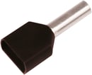 [7821350521] Isoleret ABIKO TWIN-terminalrør KA6-14ETW2, 2x6mm2 L14, Sort
