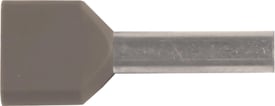 [7821351009] Isoleret ABIKO TWIN-terminalrør KA2,5-10ETT2, 2x2,5mm2 L10, Grå