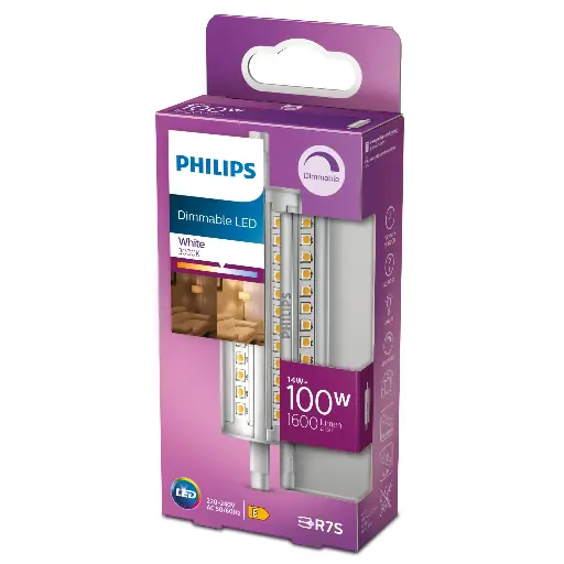 [SIG929001243755] PHILIPS LED DIM 14W (100W) R7S 3000K 1600lm