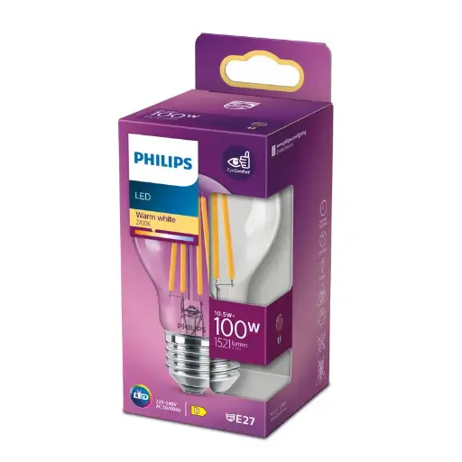 [SIG929002026155] Philips LED 10,5W (100W) E27 2700K 1521lm