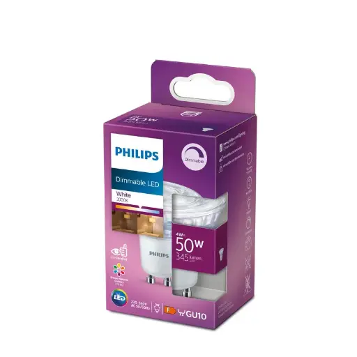 [SIG929002068361] Philips LED DIM 4W (50W) GU10 3000K 345lm