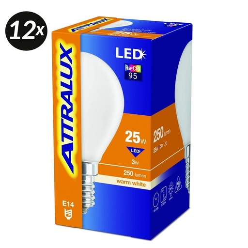 [SIG929002234121] ATR LEDCLA 25W P45 E14 WW FR ND C95 1CT