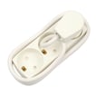 [7828112157] 3-Stikdåse 1,5 3G0,75mm2 hvid 250V 10A